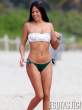 Claudia Romani Green & White Bikini Miami 01-18-13 (6).jpg