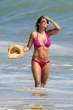 Lisa Rinna  sports a hot pink bikini while on the beach in Malibu. Aug 22, 2010 (8).jpg