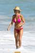 Lisa Rinna  sports a hot pink bikini while on the beach in Malibu. Aug 22, 2010 (23).jpg